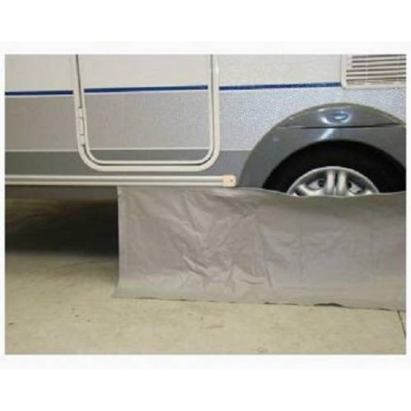Jupe anti-courant d’air pour auvent de caravane Eurotrail couleur grise 500 x 60 cm universelle 