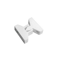 Arrêt de porte blanc entraxe 32/32 mm (pièce)