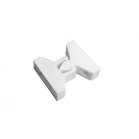 Arrêt de porte blanc entraxe 32/32 mm (pièce)